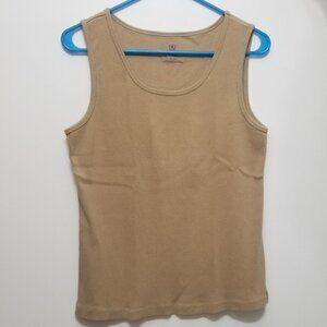 latte colored Covington Sport cotton tank top